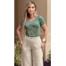 034534 - Blusa Manga Curta Estampa em Silk